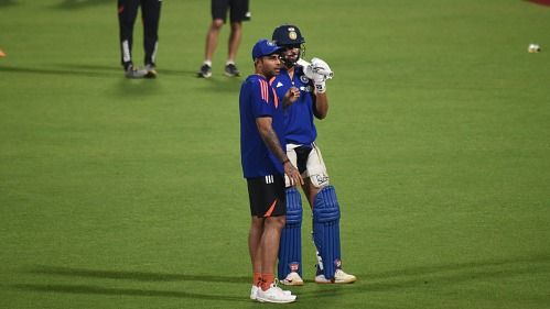 India's Suryakumar Yadav (L) and Tilak Varma in this frame. (Getty) India's Suryakumar Yadav (L) and Tilak Varma in this frame. (Getty)