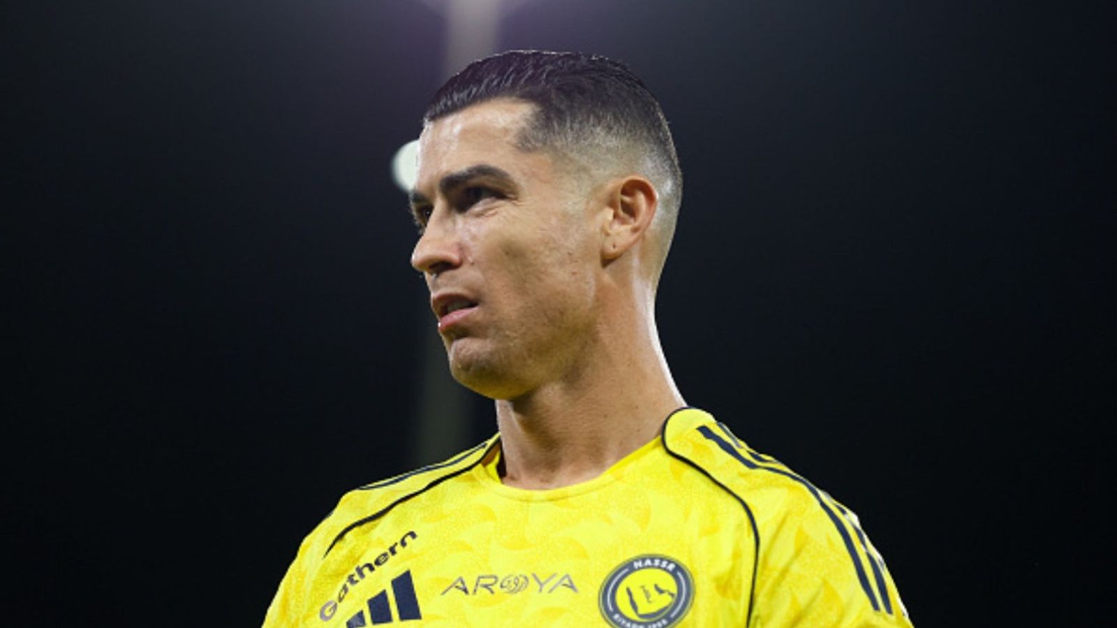 Did Ronaldo really fly from Saudi Arabia to Madrid amid Middle East tensions? Exploring viral rumor Cristiano Ronaldo in the frame (Image via Getty)
