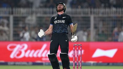 T20 World Cup: Finn Allen's historic ton powers New Zealand to final with roaring 9-wicket win over South Africa New Zealand's Finn Allen celebrates after cracking a century in the T20 World Cup semis against South Africa. (Getty)
