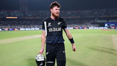 Finn Allen creates history with record-breaking century vs South Africa in T20 World Cup 2026 semifinal Finn Allen of New Zealand walks off the pitch after completing his century to win the ICC Men's T20 World Cup India & Sri Lanka 2026 Semi-Final match between South Africa and New Zealand (Getty)