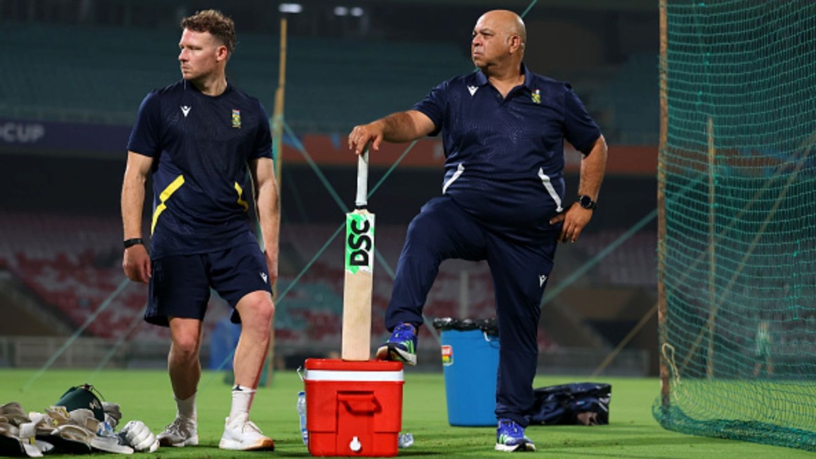 'Tonight wasn't a choke, it was a bloody walloping': South Africa head coach's brutal admission after semifinal beating David Miller of South Africa and head coach Shukri Conrad during an ICC Men's T20 World Cup 2026 net session at DY Patil Stadium on February 03, 2026 in Navi Mumbai, India.