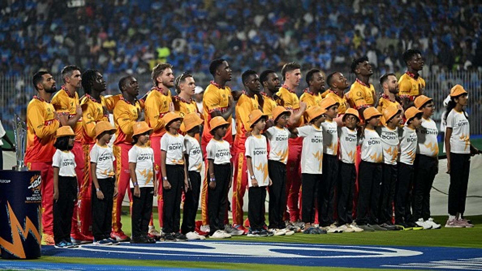 Iran-Israel USA war: Zimbabwe's first batch of cricketers leave India via ICC's alternative travel arrangements Zimbabwe's players stand for their national anthem at the start of the 2026 ICC Men's T20 World Cup Super 8 match against India at the MA Chidambaram Stadium in Chennai on February 26, 2026.