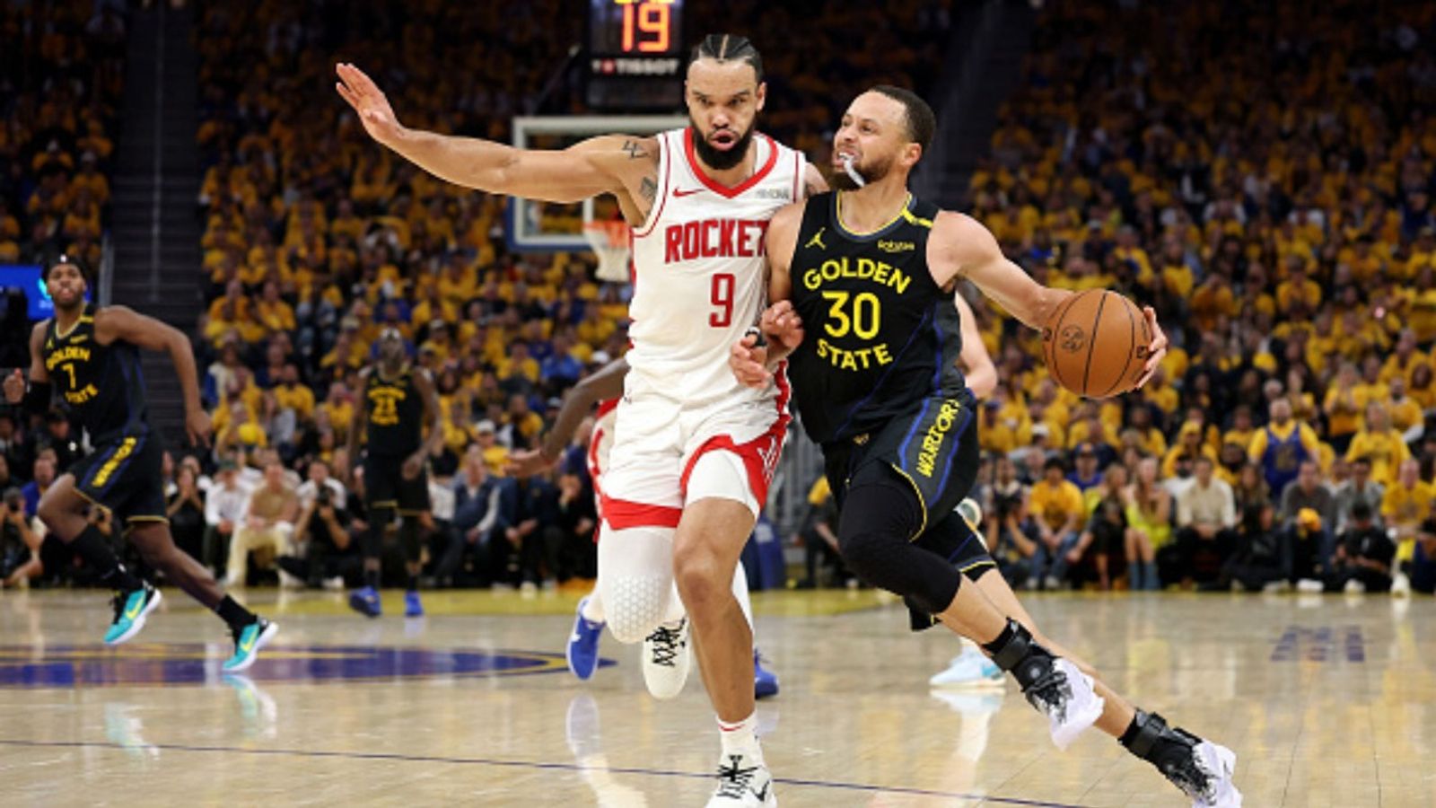 Rockets vs Warriors schedule: Date, time, live stream, and more on NBA 2025-26 season (March 5) Rockets vs Warriors in the frame (Image via Getty)