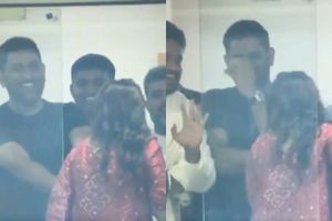 Watch: Dhoni’s reaction to Sakshi’s miscued celebration during IND vs ENG T20 WC semi breaks internet SportsTak