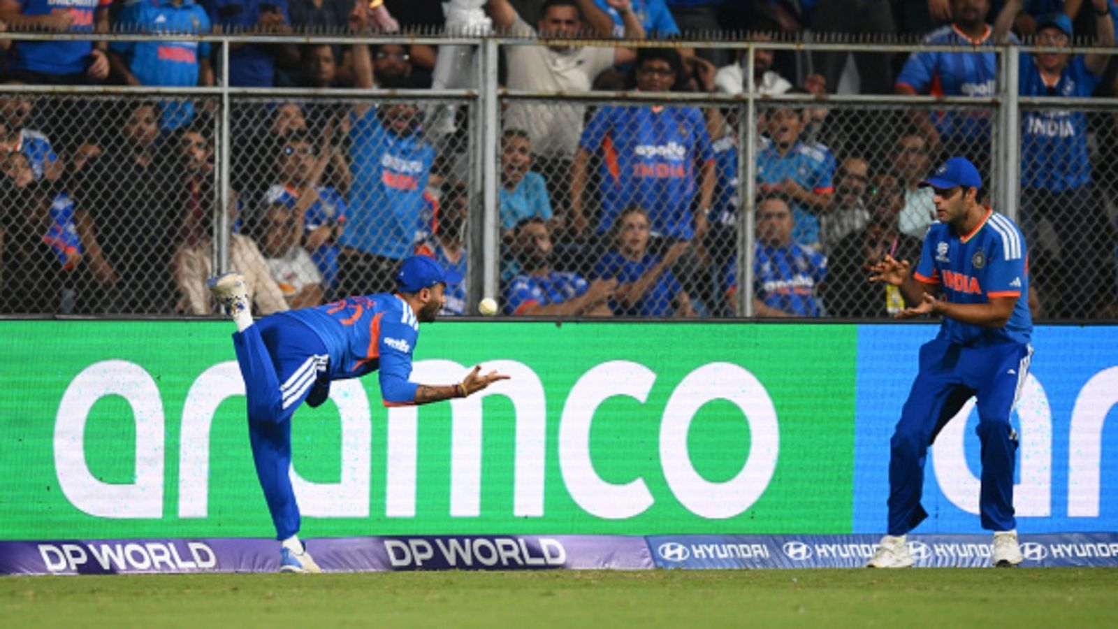'I initially thought I wouldn't get there, but...': Axar Patel on relay catch to dismiss Will Jacks Axar Patel of India flicks the ball to team mate Shivam Dube to catch Will Jacks of England during the ICC Men's T20 World Cup 2026 semi-final at Wankhede Stadium on March 05, 2026 in Mumbai, India.