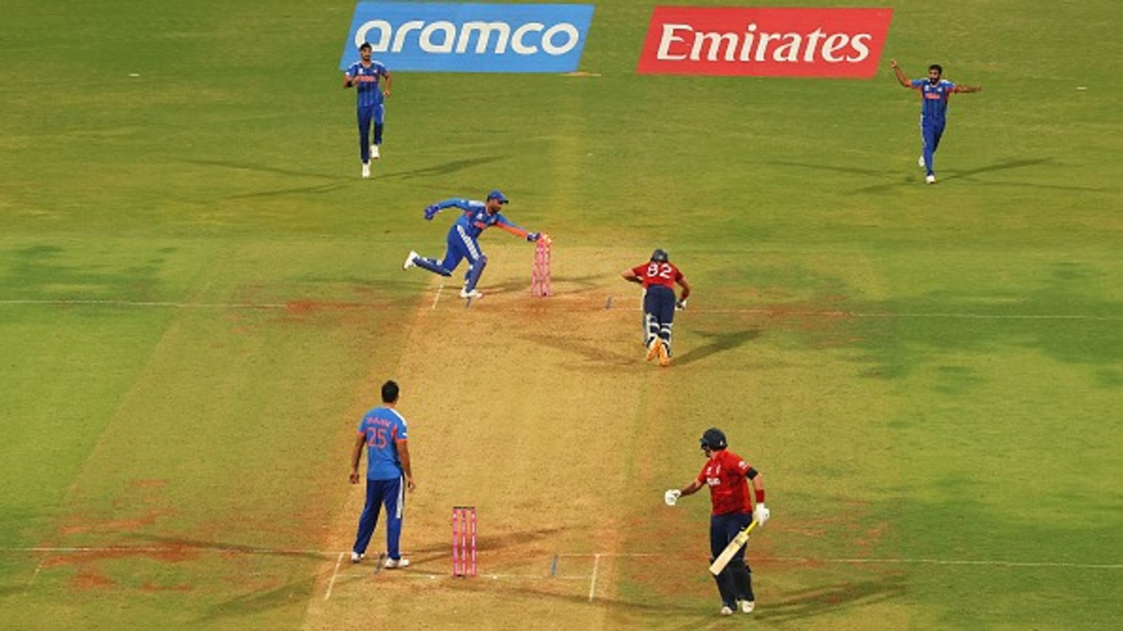 ICC confirms record-breaking digital viewership for India vs England T20 World Cup semi-final Jacob Bethell of England is run out as Sanju Samson of India removes the bails during the ICC Men's T20 World Cup India & Sri Lanka 2026 Semi-Final match between India and England at Wankhede Stadium on March 05, 2026 in Mumbai, India. (Getty)