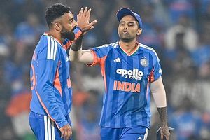 Suryakumar Yadav ends suspense on Varun Chakaravarthy's chance of playing IND vs NZ T20 World Cup final SportsTak