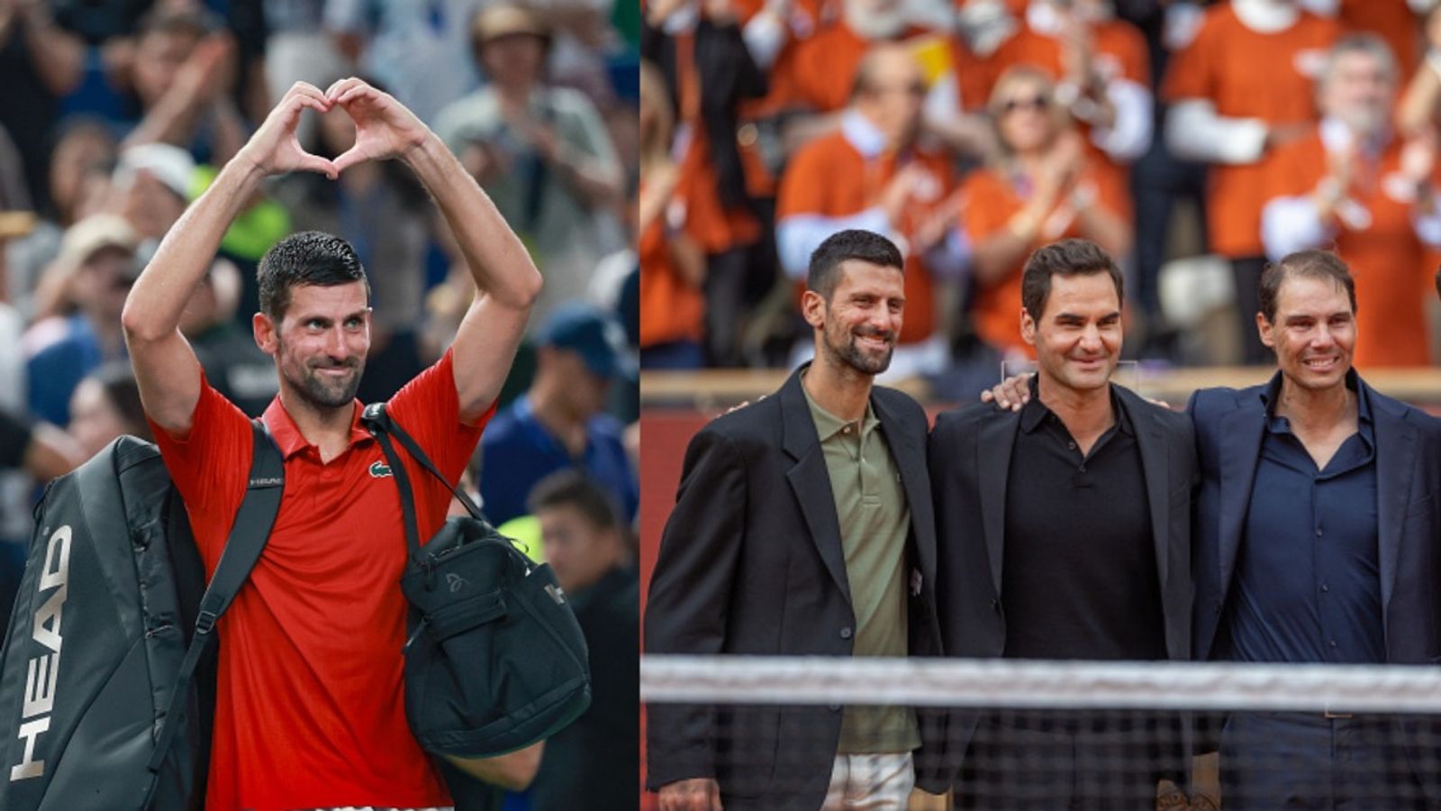 Novak Djokovic reveals whether Rafael Nadal or Roger Federer was his toughest rival Novak Djokovic, Roger Federer and Rafael Nadal in the frame (via Getty)