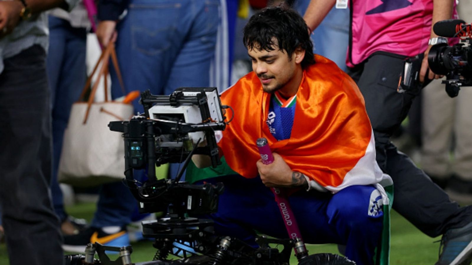 Ishan Kishan lost his cousin to car accident on T20 World Cup 2026 final eve, reveals how Hardik Pandya kept him focused Ishan Kishan of India writes on a TV camera as he celebrates victory after the ICC Men's T20 World Cup 2026 final against New Zealand at Narendra Modi Stadium on March 08, 2026 in Ahmedabad, India.