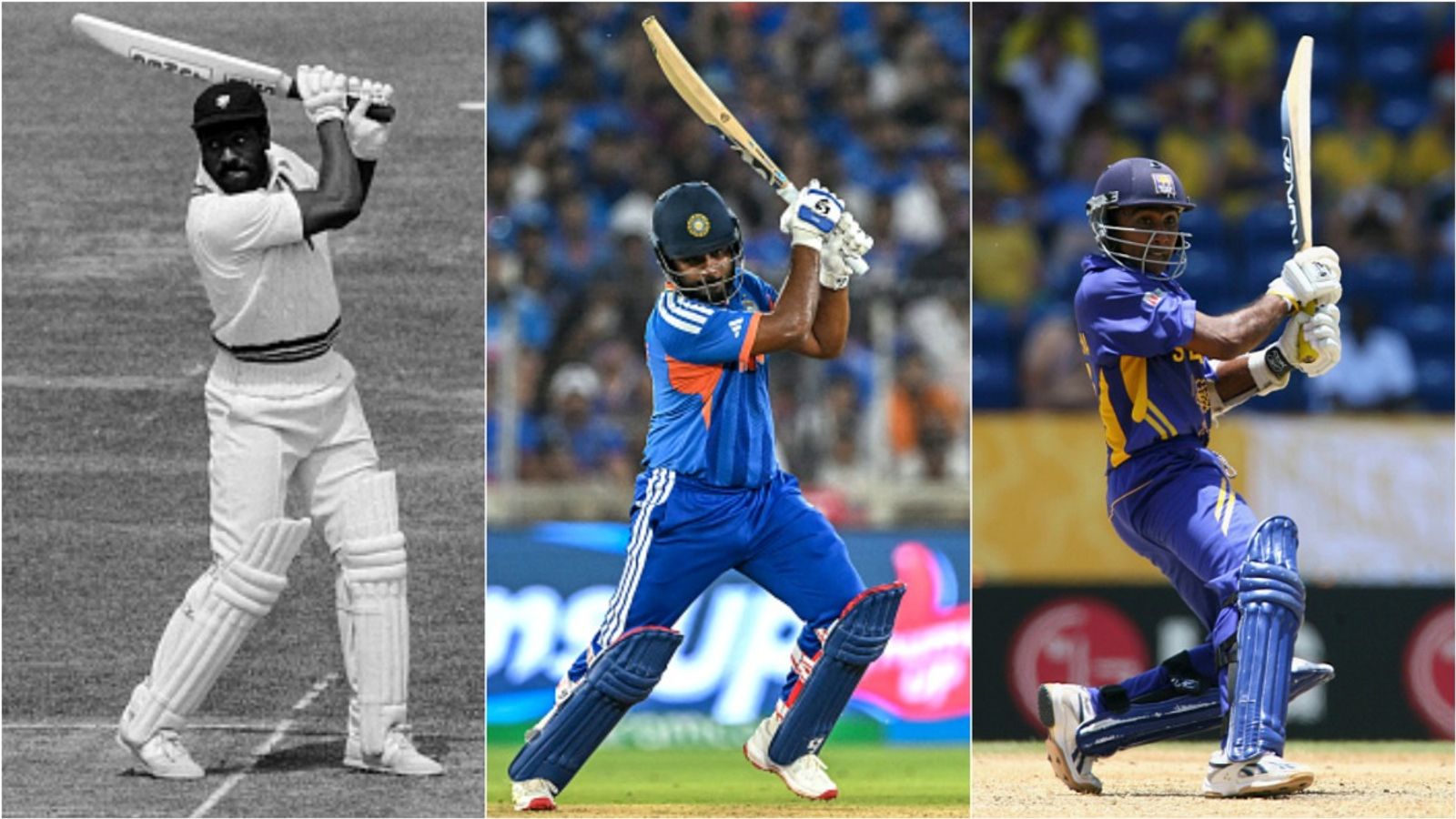 'Viv Richards at powerful best, stylist like Mahela Jayawardene': Sunil Gavaskar compares Sanju Samson to legends West Indies' Viv Richards, India's Sanju Samson, and, Sri Lanka's Mahela Jayawardene in action.