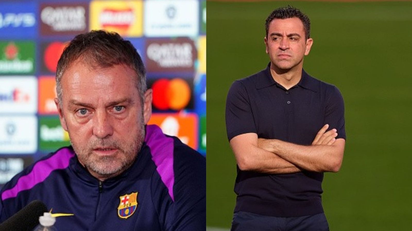 Barcelona boss Hansi Flick addresses Xavi controversy ahead of crucial Champions League clash vs Newcastle Hansi Flick, Xavi Hernandez in the frame (Images via Getty)