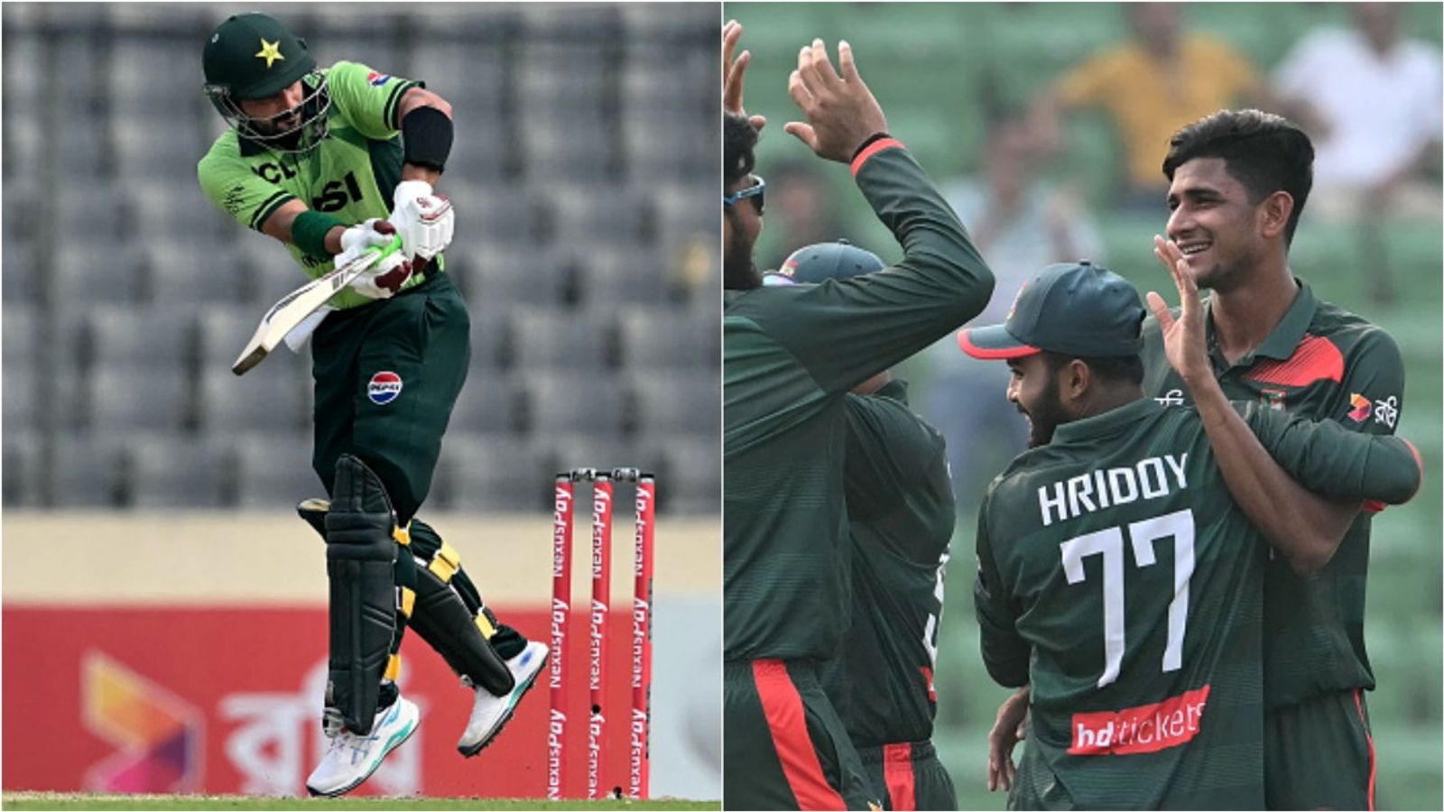 Babar-less Pakistan bowled out for 114 as Bangladesh's 23-year-old takes maiden ODI fifer Bangladesh's Nahid Rana celebrates after dismissing Pakistan's Sahibzada Farhan in first ODI of the series.