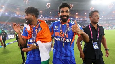 WATCH: Jasprit Bumrah's blunt take on thriving under pressure after India’s T20 World Cup triumph Mohammed Siraj and Jasprit Bumrah of India celebrate victory after the ICC Men's T20 World Cup India & Sri Lanka 2026 Final between India and New Zealand at Narendra Modi Stadium (Getty)