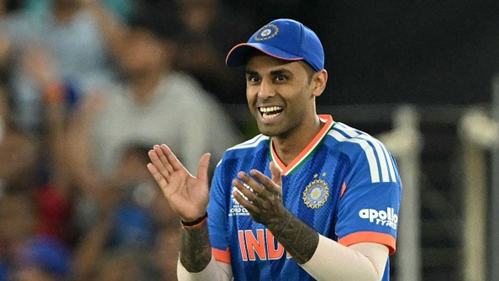 'After the 2023 final but...': Suryakumar Yadav breaks silence on ‘Curse’ tag around Narendra Modi Stadium India's captain Suryakumar Yadav celebrates his team's win at the end of the 2026 ICC Men's T20 Cricket World Cup final match between India and New Zealand in the Narendra Modi Stadium of Ahmedabad (Getty)