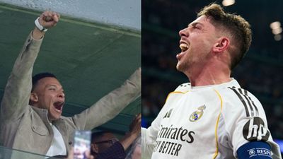 Watch: Kylian Mbappe's energetic reaction to Real Madrid teammate Fede Valverde's hat-trick vs Man City goes viral Kylian Mbappe's energetic reaction to Real Madrid teammate Fede Valverde's hat-trick vs Man City goes viral