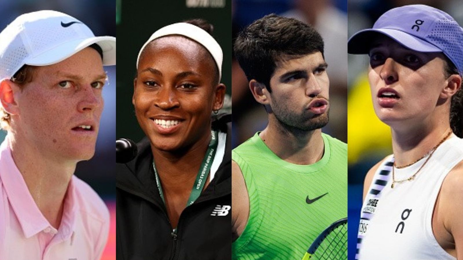 Tennis stars reveals most famous phone contacts; You won’t believe who Sinner, Swiatek & more name Jannik Sinner, Coco Gauff, Carlos Alcaraz, Iga Swiatek in the frame 9Images via Getty)