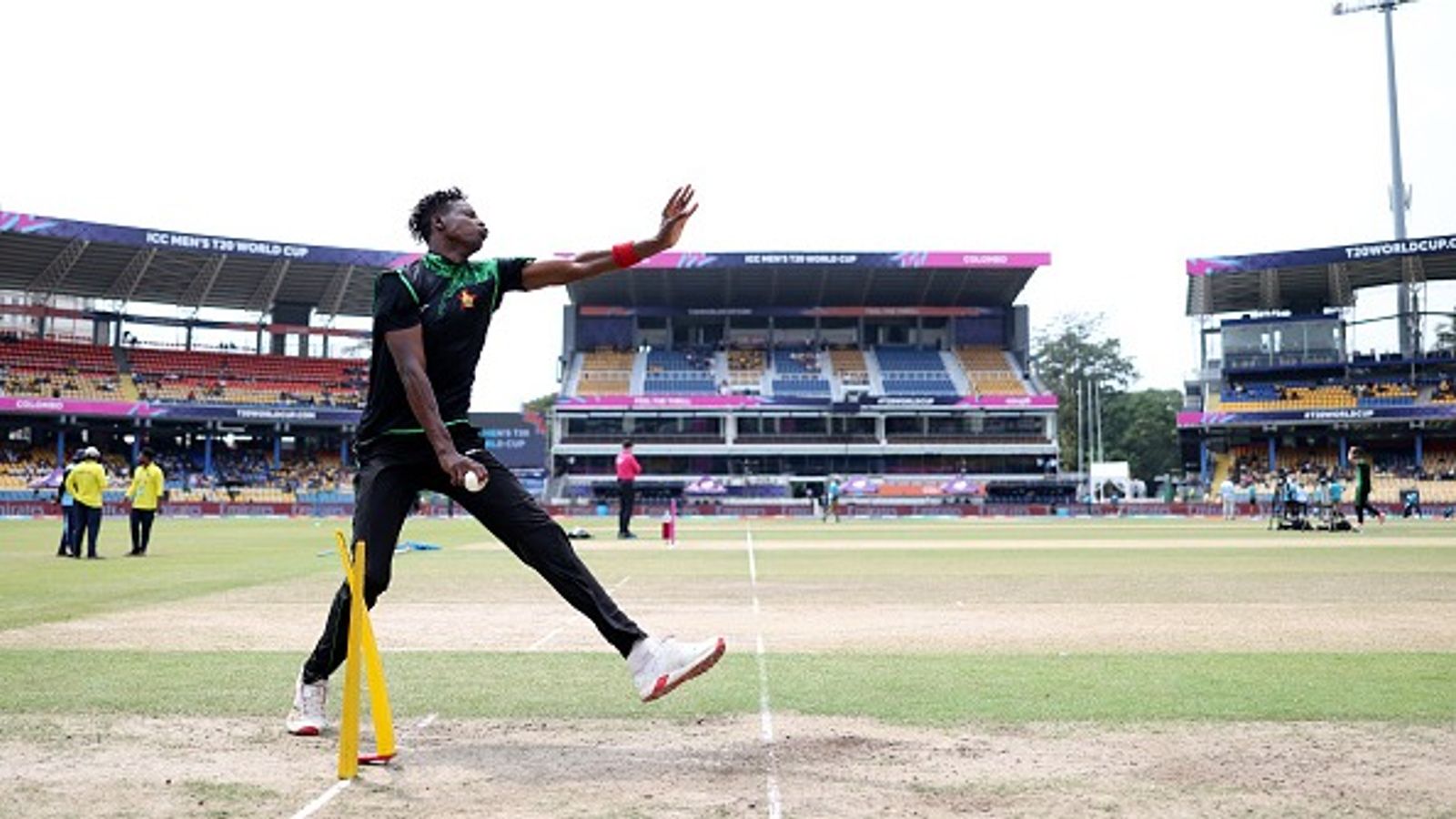 KKR's big move ahead of IPL 2026, rope in 6ft 8in pacer to bolster squad Zimbabwe's star pacer Blessing Muzarabani in action in this frame. (Getty)