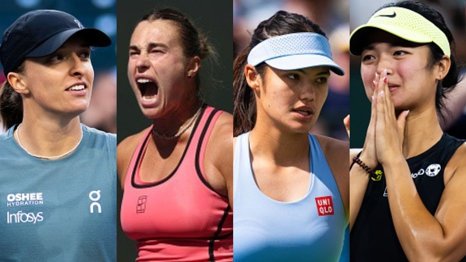 What's on line in Miami? Sabalenka's title, Eala's historic semifinal points up for grabs Iga Swiatek, Aryna Sabalenka, Emma Raducanu, Alexandra Eala in the frame (Images via Getty)