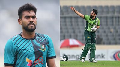 Mehidy Hasan Miraz breaks silence on Salman Ali Agha Run-Out drama, says 'I was just thinking...' Bangladesh's Mehidy Hasan Miraz (L) and Pakistan's Salman Ali Agha in frame. (Getty)
