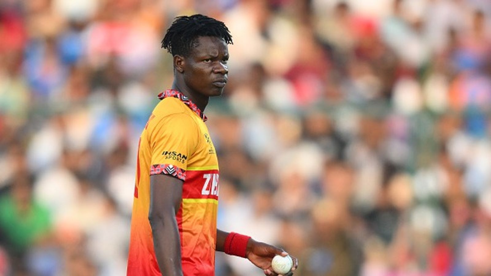 PCB set to take legal action against Blessing Muzarabani for ditching PSL to feature for KKR in IPL 2026 Blessing Muzarabani of Zimbabwe looks on during the ICC Men's T20 World Cup India & Sri Lanka 2026 Super 8 match between Zimbabwe and South Africa at Arun Jaitley Stadium (Getty)