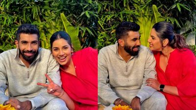 Sanjana Ganesan's two-word social media reaction trolling Jasprit Bumrah on 5th wedding anniversary goes viral Jasprit Bumrah with Sanjana Ganesan (Jasprit Bumrah Instagram)