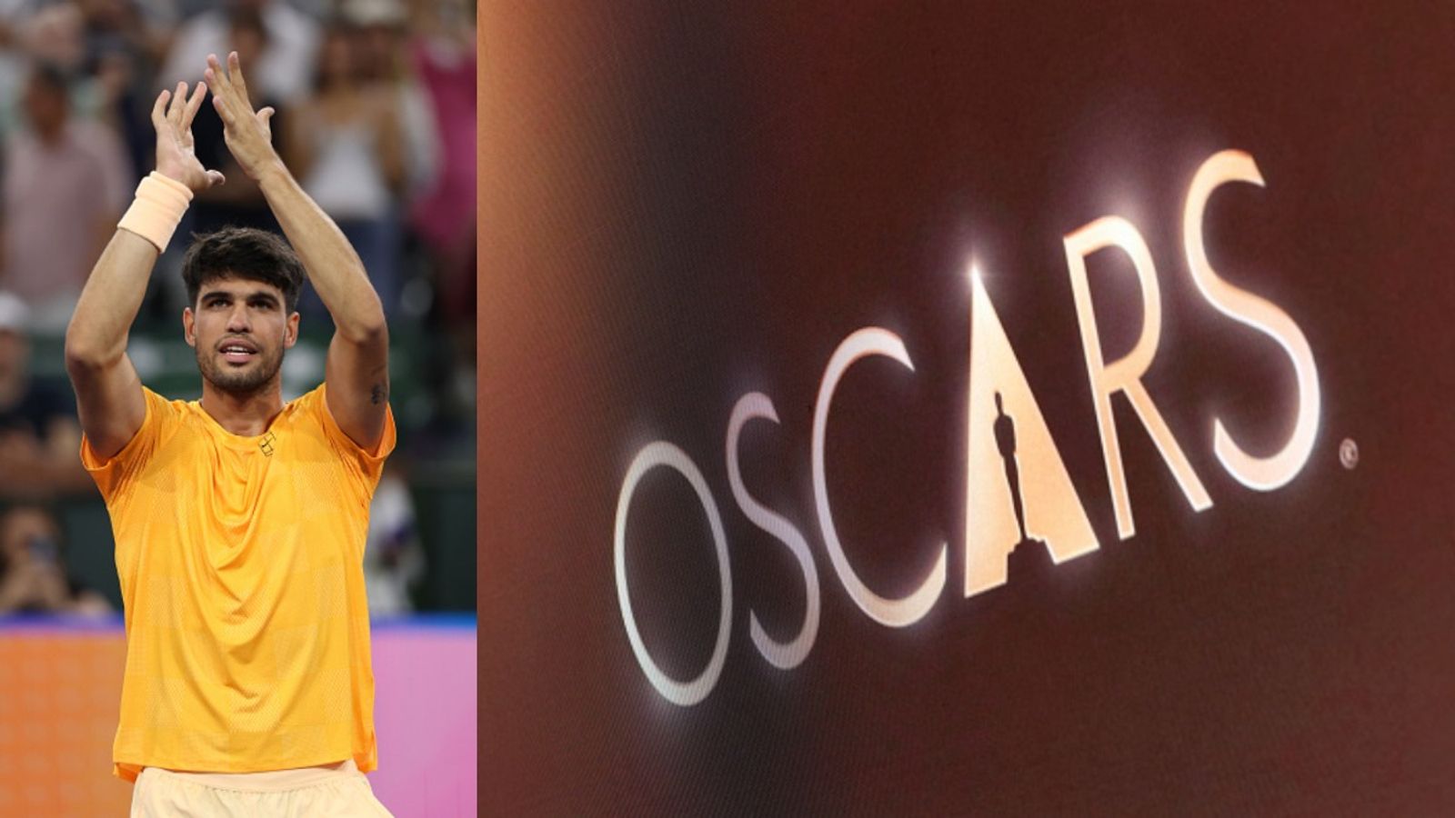 Carlos Alcaraz adds to Oscars buzz with special wish for newly crowned winner Carlos Alcaraz in the frame (via Getty)