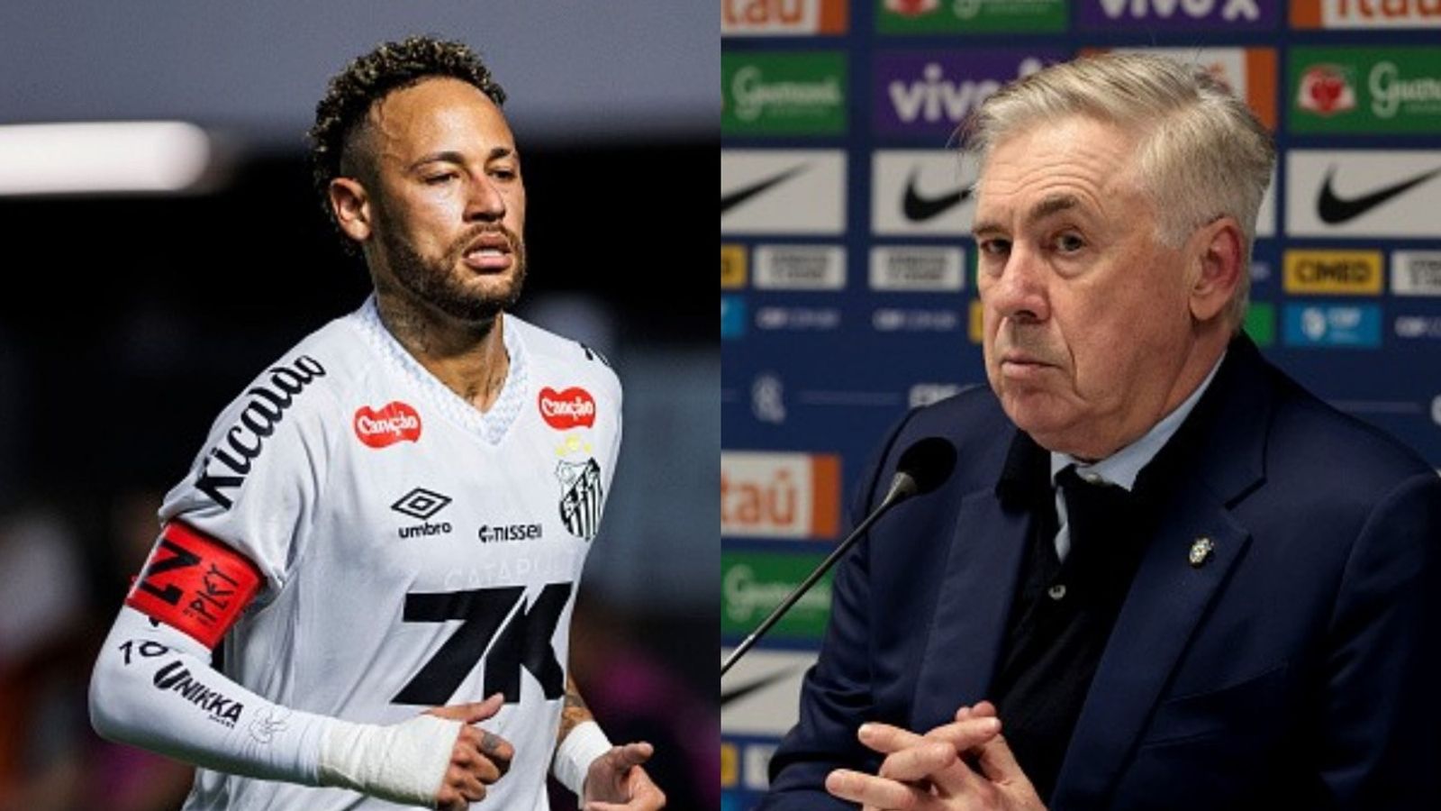 Carlo Ancelotti breaks silence on Neymar’s Brazilian squad snub from FIFA World Cup 2026 Neymar Jr, Carlo Ancelotti in the frame (Images via Getty)