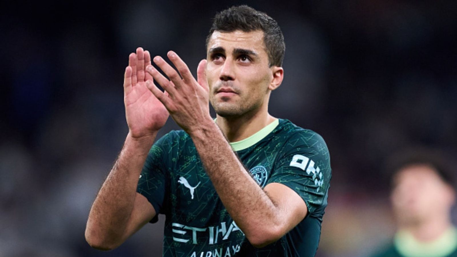 'I'm...': Rodri responds to leaving Manchester City amid Real Madrid transfer rumors Rodri in the frame (Image via Getty)