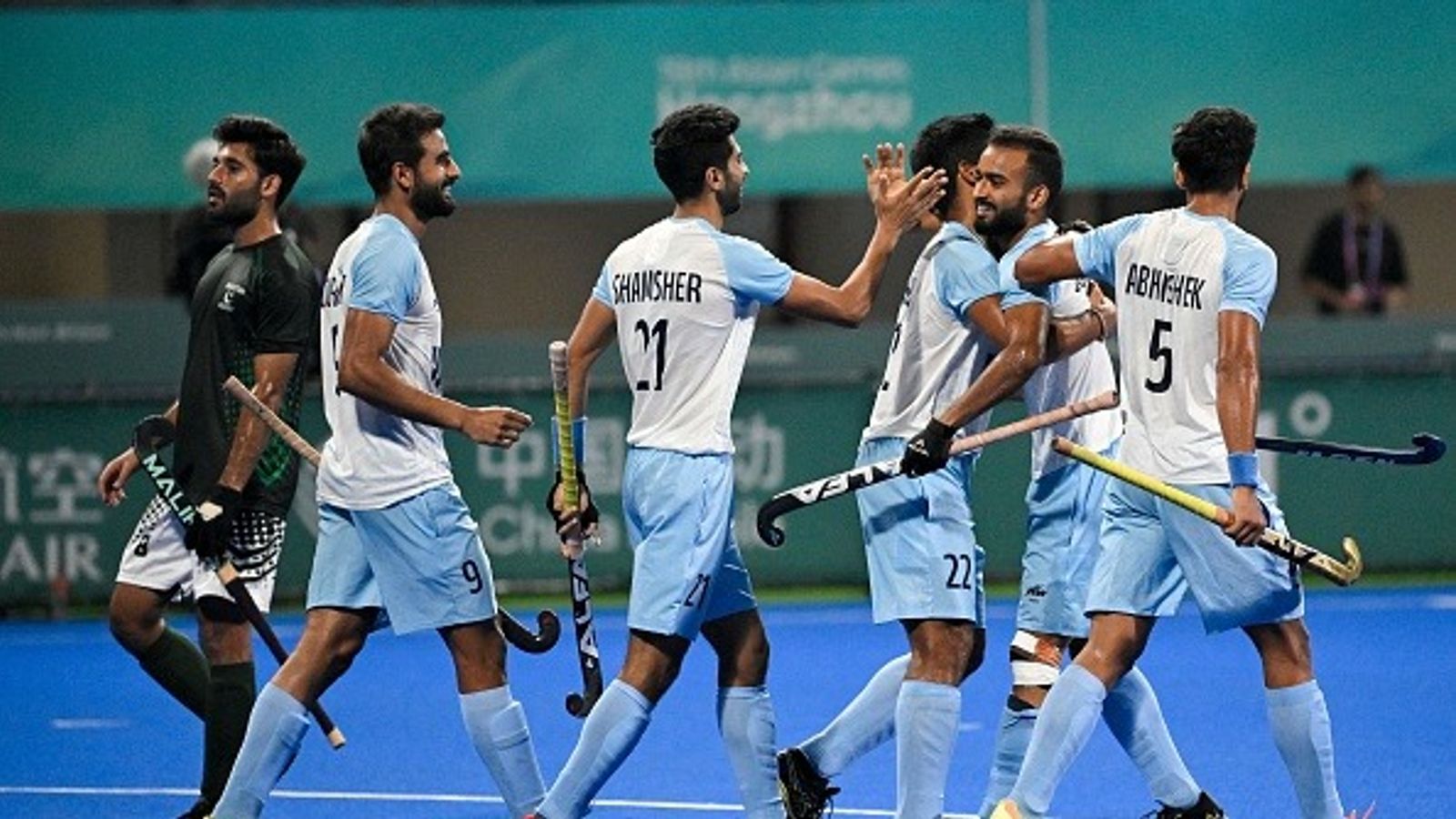 India to face Pakistan as FIH announces groups for Hockey World Cup 2026: Here's all you need to know India's players celebrate after scoring a goal during the preliminary men's pool hockey match between India and Pakistan at the 2022 Asian Games in Hangzhou (Getty)