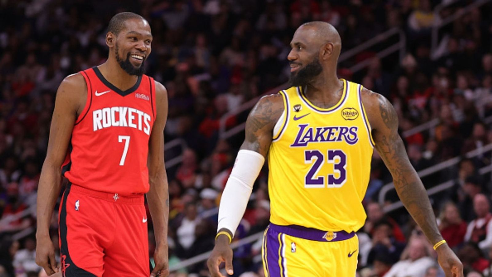 Lakers vs Rockets schedule: Date, time, live stream, and more on NBA 2025-26 season (March 18) Lakers vs Rockets in the frame (Image via Getty)