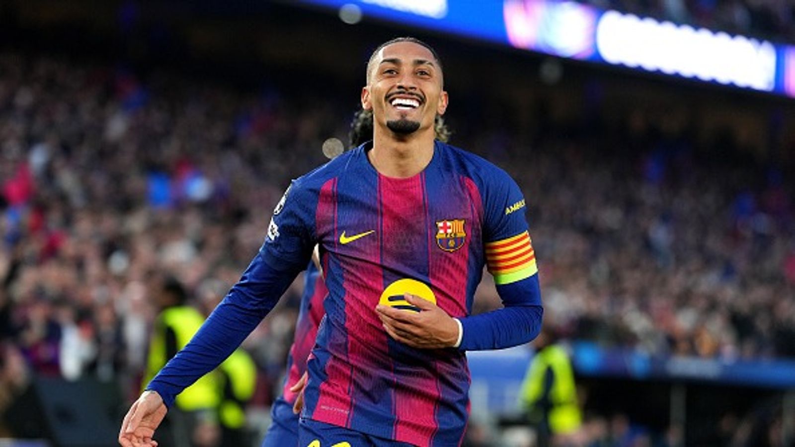 Raphinha shines as FC Barcelona demolish Newcastle United 7-2 to reach UCL quarter-finals Raphiniha in the frame.