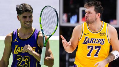 Watch: Luka Doncic & Carlos Alcaraz's heartfelt moment as Lakers star drops 60-point game goes viral Watch: Luka Doncic & Carlos Alcaraz's heartfelt after Lakers star’s 60-point game