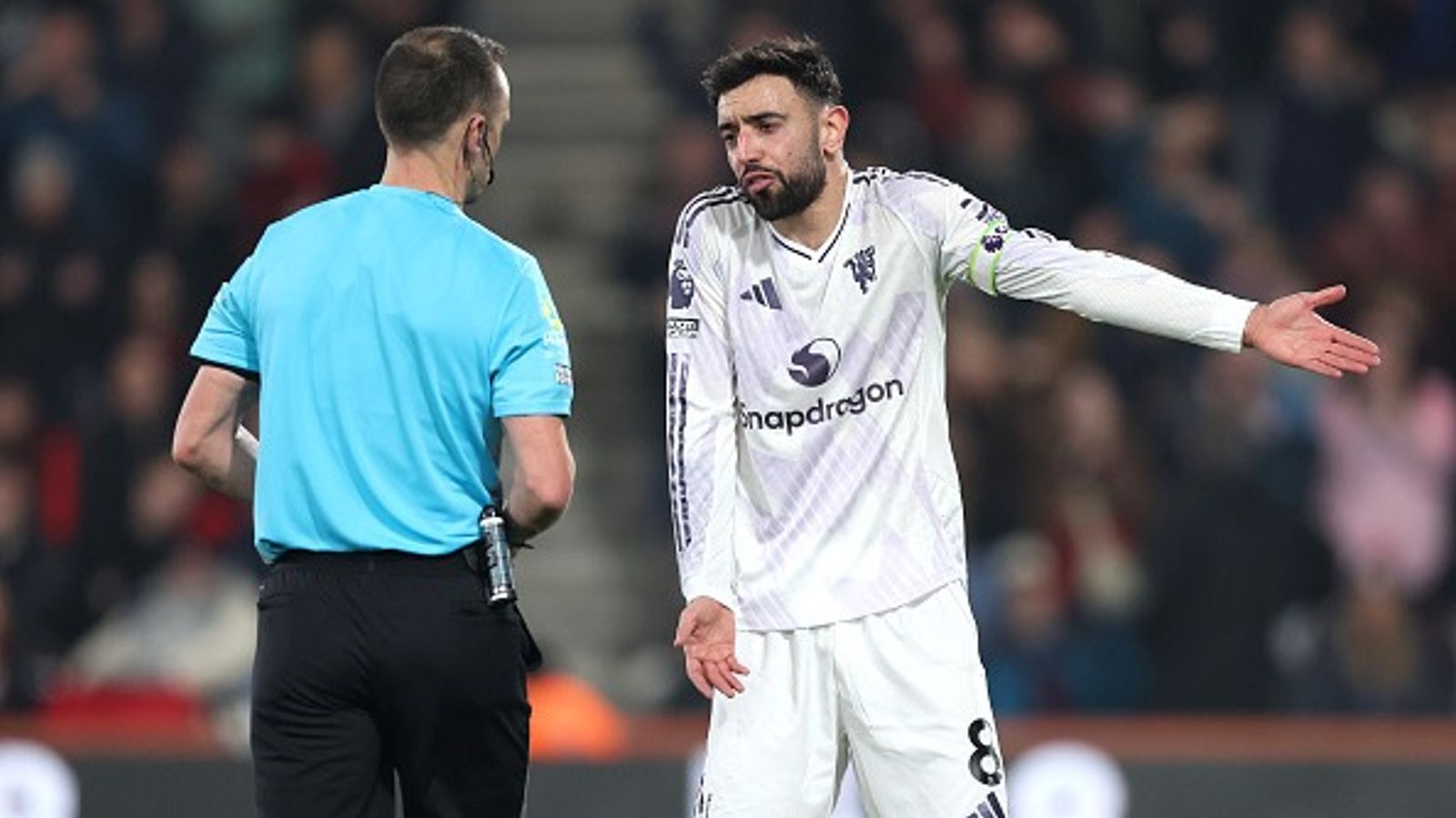 Bruno Fernandes lambasts match referee after 2-2 draw against Bournemouth Bruno Fernandes in the frame.
