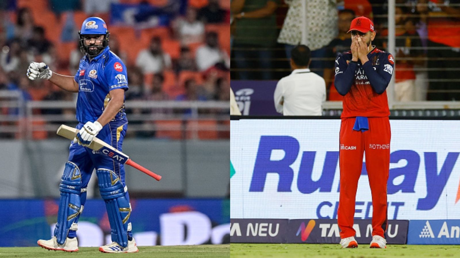 Kevin Pietersen reveals his all-time IPL XI, one of Virat Kohli or Rohit Sharma picked, MS Dhoni makes cut Mumbai Indians' Rohit Sharma (L) and RCB's Virat Kohli in this frame. (Getty)