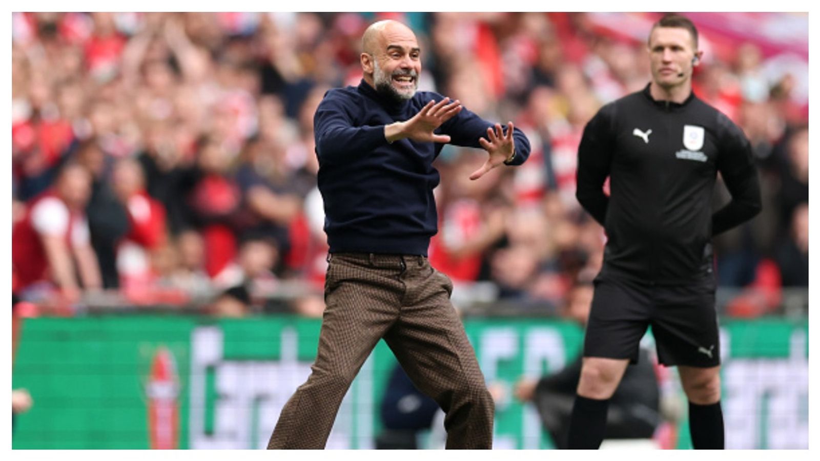 Pep Guardiola left furious at Manchester City star despite Carabao Cup win Pep Guardiola in the frame (via Getty)