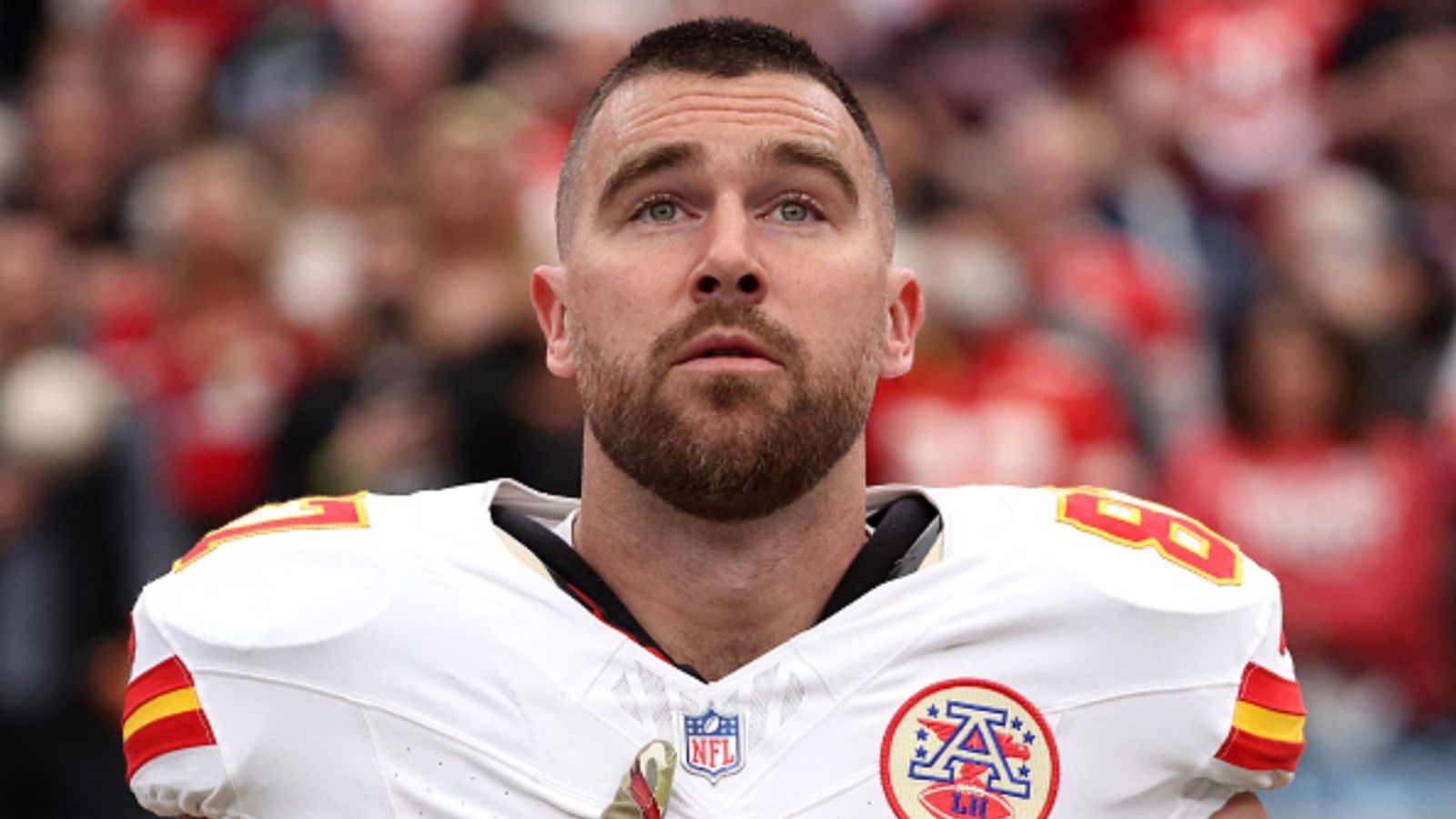 Travis Kelce makes unique request after signing new Kansas City Chiefs extension Travis Kelce in the frame (via Getty)