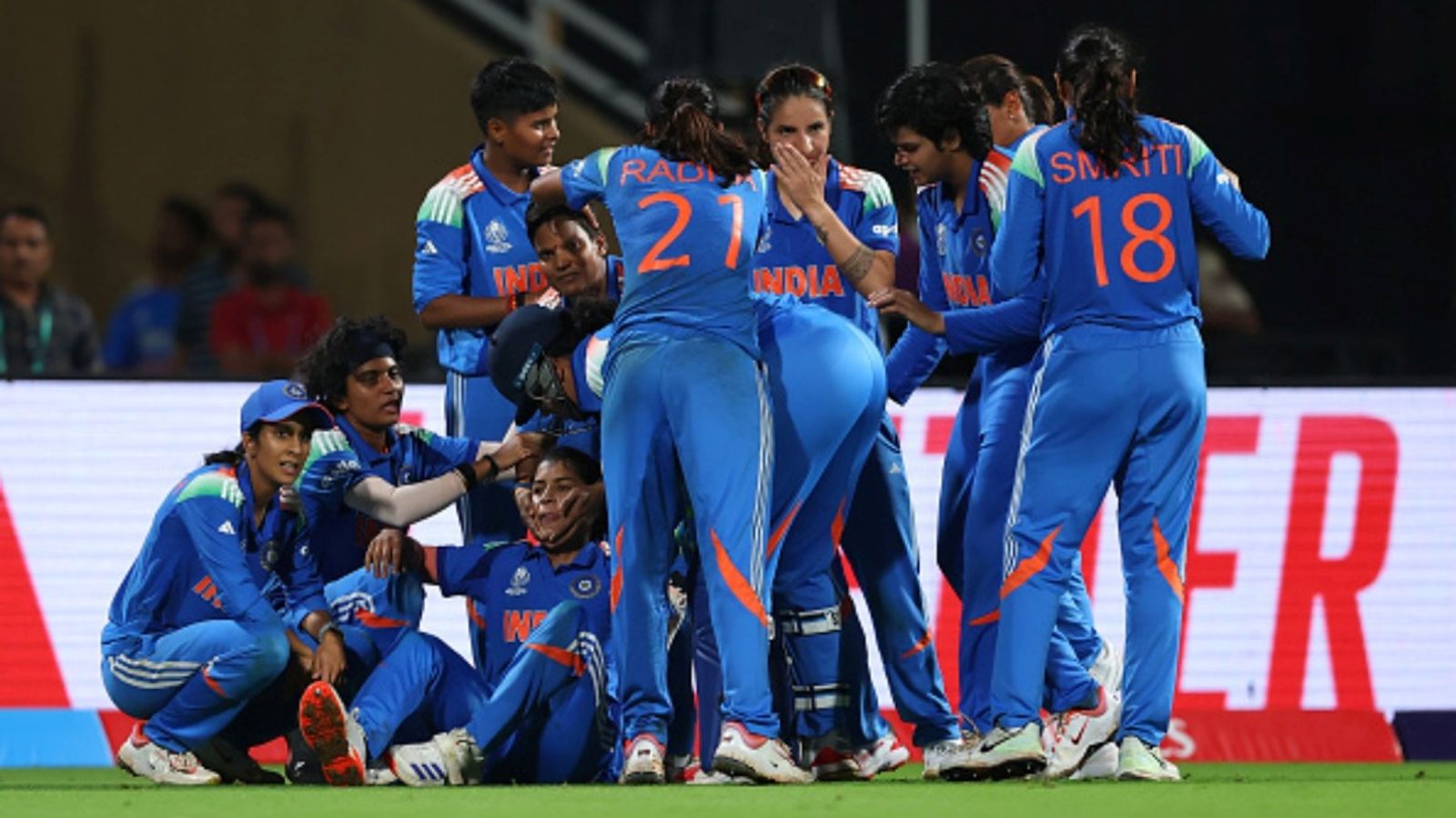 BCCI announces India's squad for five-T20I series against South Africa, World Cup-winner dropped Amanjot Kaur of India is congratulated by teammates after taking the catch to dismiss Laura Wolvaardt of South Africa (not pictured) during the ICC Women's World Cup 2025 final at Dr. DY Patil Sports Academy on November 02, 2025 in Navi Mumbai, India.