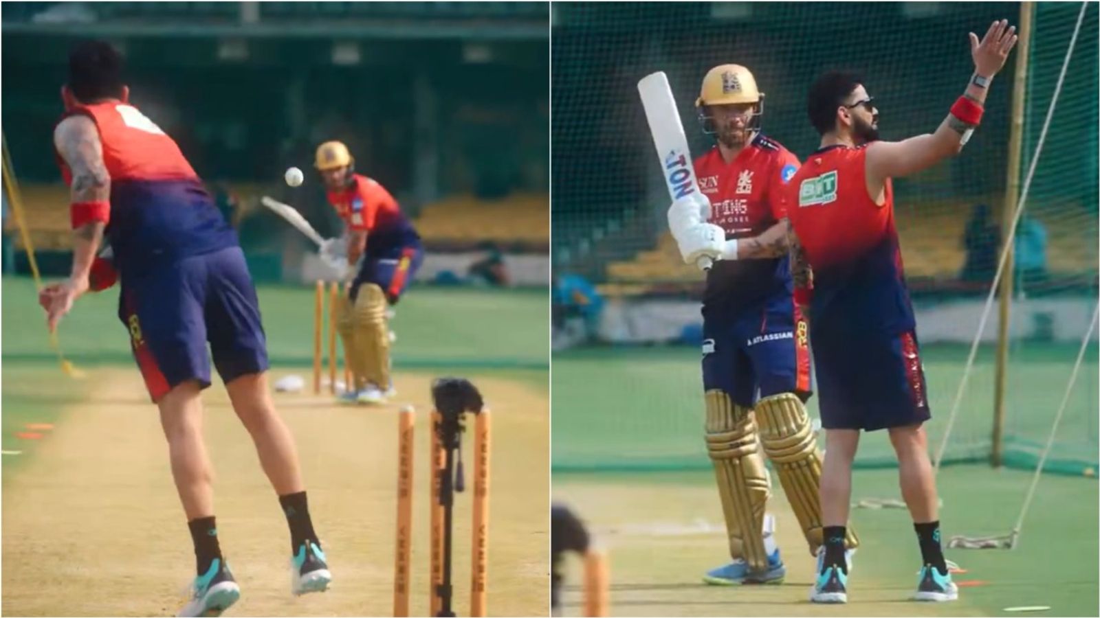 Virat Kohli turns throwdown specialist for out-of-form Phil Salt, motivates him ahead of IPL 2026 opener; watch video Virat Kohli bowls to RCB opening partner Phil Salt in the nets ahead of IPL 2026.
