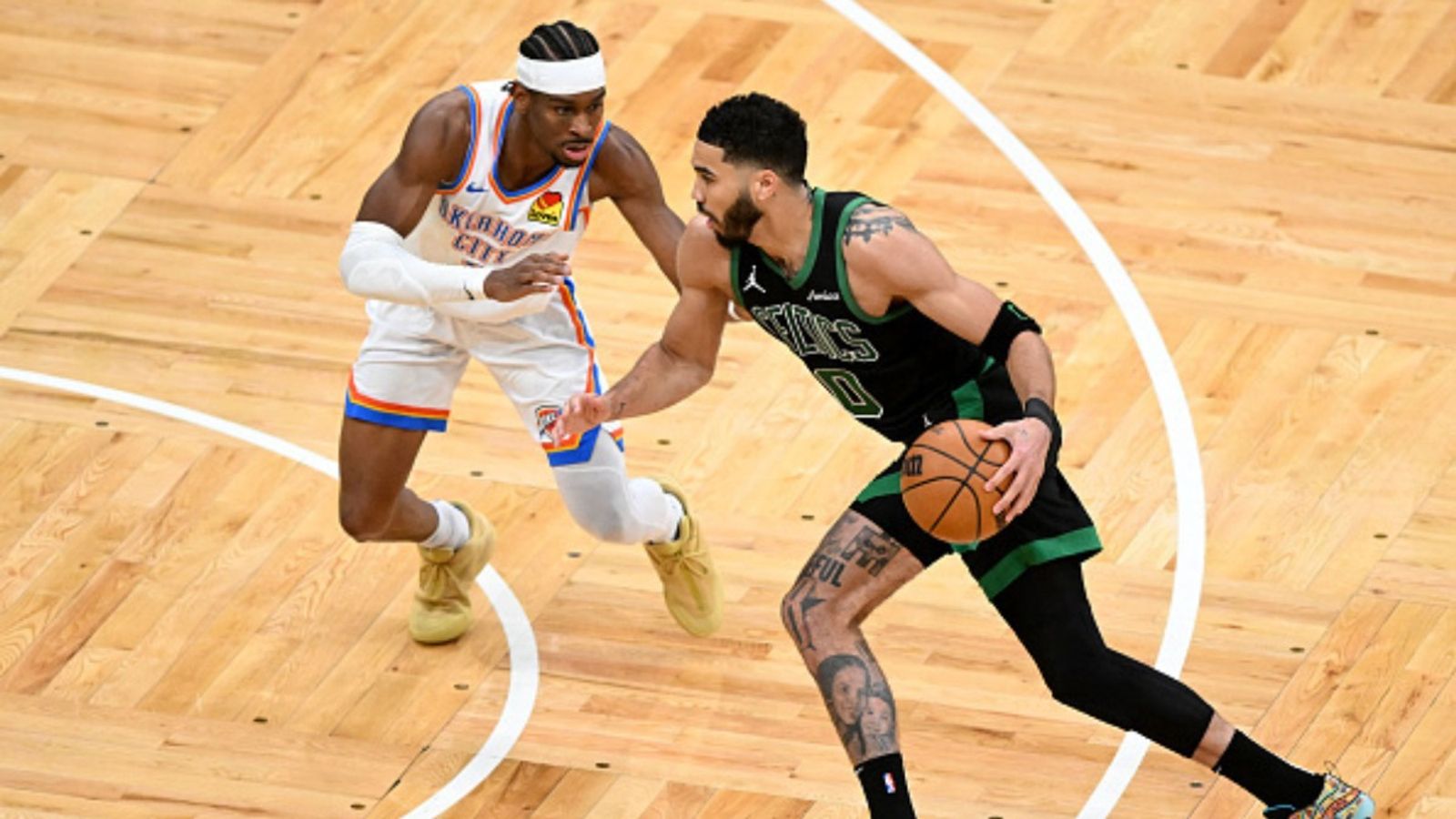 Thunder vs Celtics schedule: Date, time, live stream, and more on NBA 2025-26 season (March 25) Thunder vs Celtics in the frame (Image via Getty)
