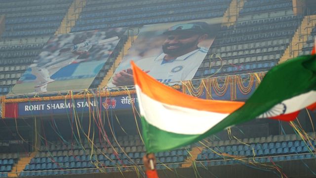 'Ask the office-bearers': MCA President reacts to Wankhede facing snub for Border-Gavaskar Trophy 2027 Rohit Sharma stand at the Wankhede stadium unveiled on May 16, 2025 in Mumbai, India.
