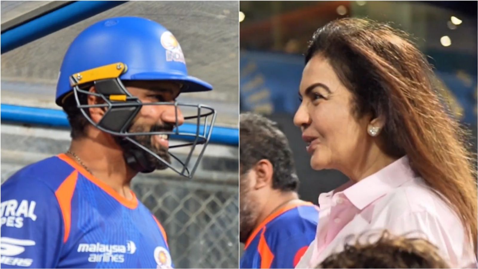 'My God, Rohit, I didn't recognise you!': MI owner Nita Ambani amazed at 5-time IPL-winning captain's transformation Mumbai Indians owner Nita Ambani surprised to see opener Rohit Sharma's transformation.