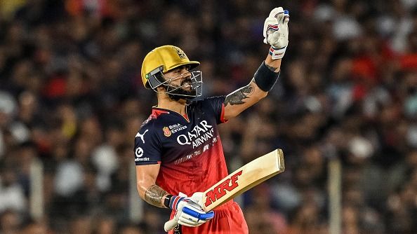 RCB's batting juggernaut Virat Kohli in this frame. (Getty) RCB's batting juggernaut Virat Kohli in this frame. (Getty)