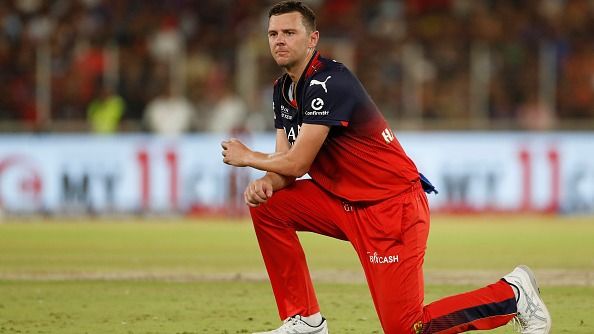 RCB's star pacer Josh Hazlewood in this frame. (Getty)