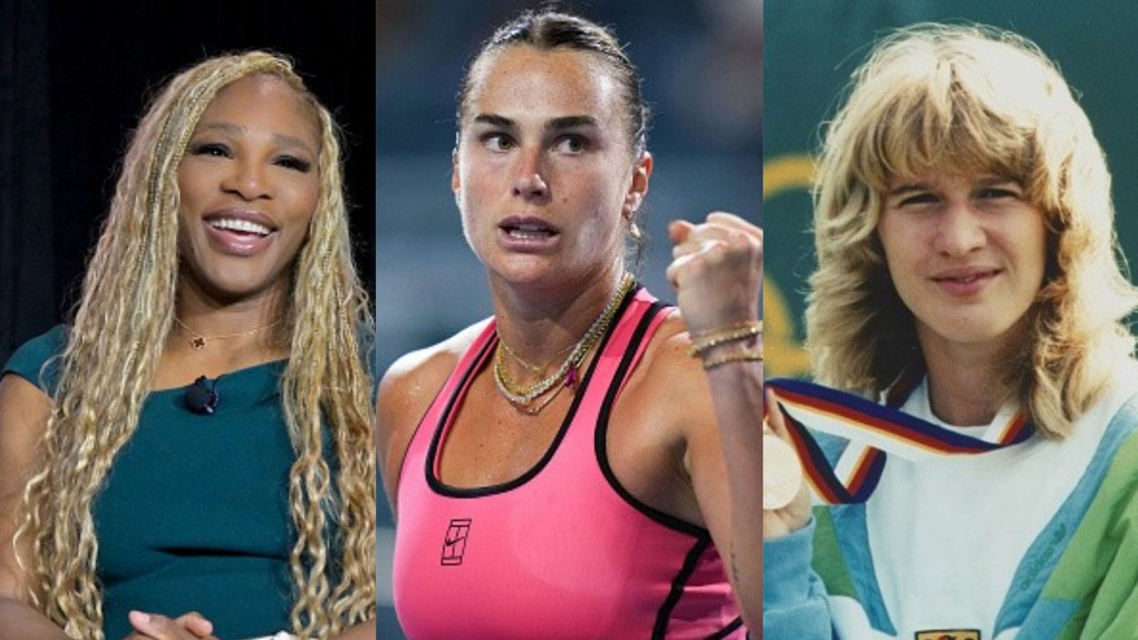 Sabalenka joins elite company with dominant Miami Open streak ft Steffi Graf, Serena Williams & more Serena Williams, Aryna Sabalenka, Steffi Graf in the frame (Images via Getty)