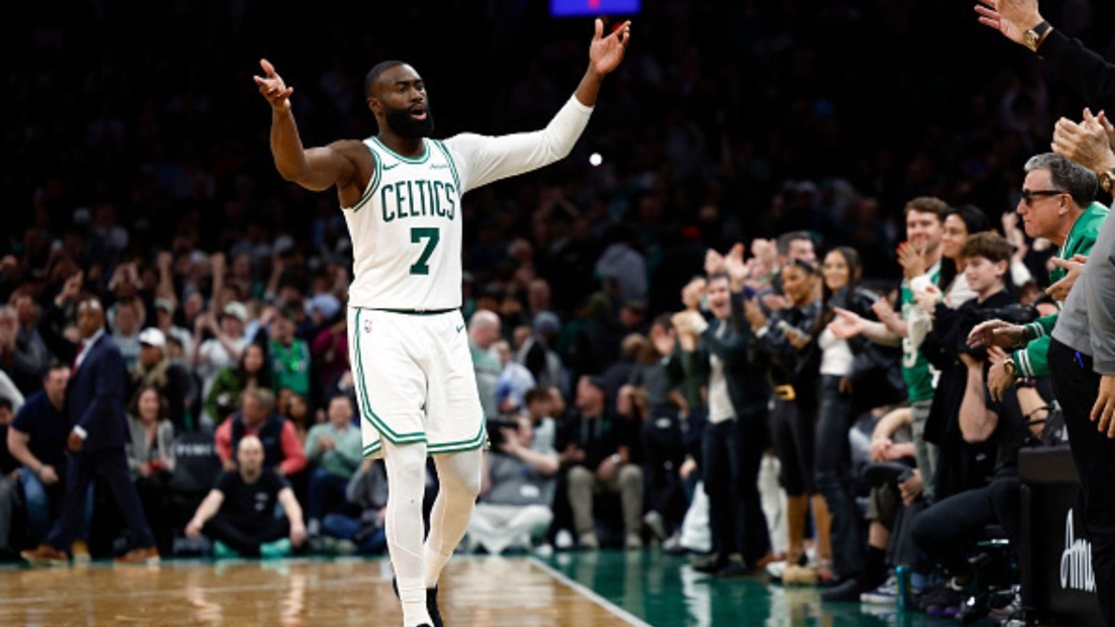 Here is how Boston Celtics can clinch NBA Playoffs spot tonight vs Hawks Boston Celtics player in the frame (Image via Getty)