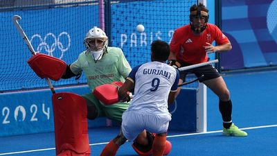 India's hockey double Olympic medallist announces retirement Oliver Payne fights for the ball with India's forward #09 Gurjant Singh in the men's quarter-final field hockey match between India and Britain during the Paris 2024 Olympic Games