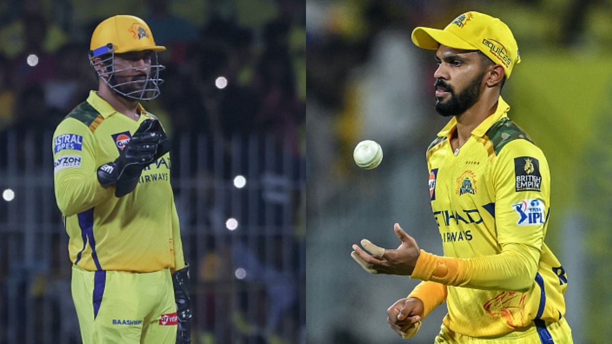 CSK's MS Dhoni (L) and Ruturaj Gaikwad in this frame. (Getty) CSK's MS Dhoni (L) and Ruturaj Gaikwad in this frame. (Getty)