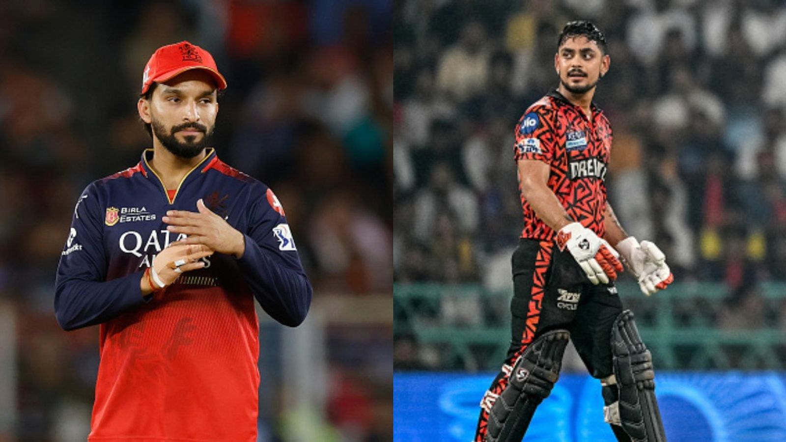 RCB vs SRH, IPL 2026: Bengaluru put Hyderabad to bat first in season opener, Know playing XIs RCB skipper Rajat Patidar (L) and SRH captain Ishan Kishan in frame. (Getty)