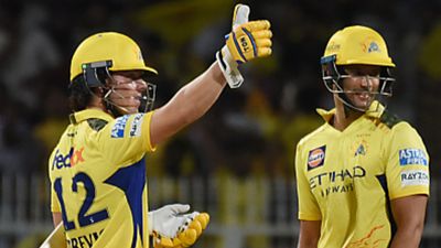 Back-to-back blow to CSK, another star to miss 2-3 matches in IPL 2026 after MS Dhoni jolt CSK's Dewald Brevis (L) and Shivam Dube in frame. (Getty)
