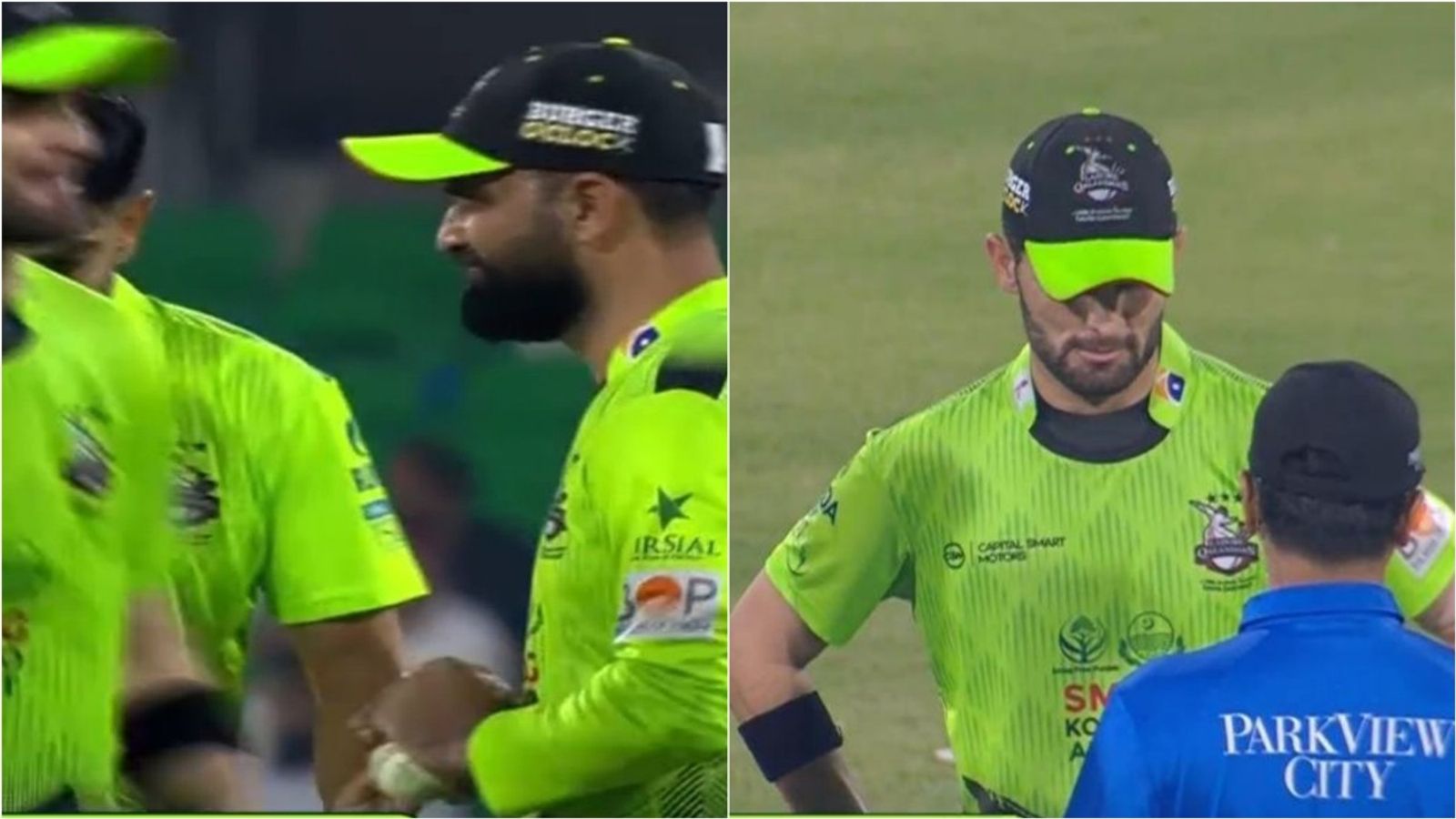 Shaheen Afridi's Lahore Qalandars punished for ball-tampering before final over, Karachi Kings win thriller Shaheen Afridi talks to the on-field umpires as Lahore Qalandars were handed a five-run penalty during PSL 2026 clash against Karachi Kings.